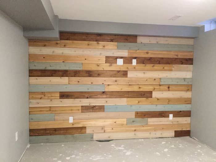 Wood Paneling basement walls