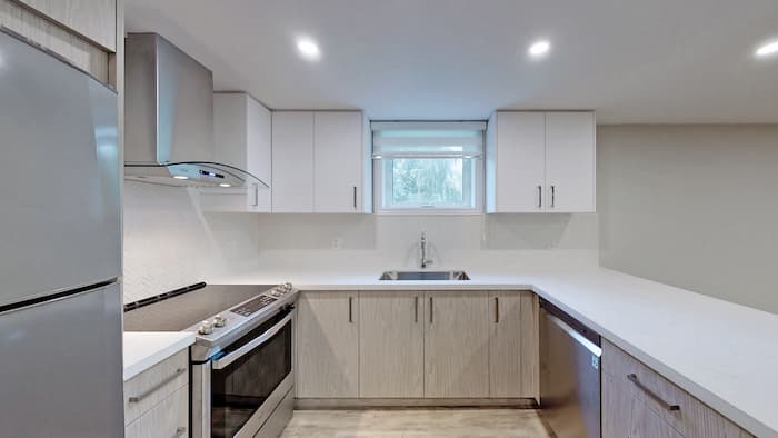 Kitchen in Basement Apartment in Toronto